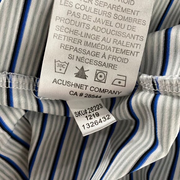 Footjoy Polo Shirt Mens 2XL‎ Short Sleeve Golf Striped Polyester Blend TP-2590 - Picture 8 of 8